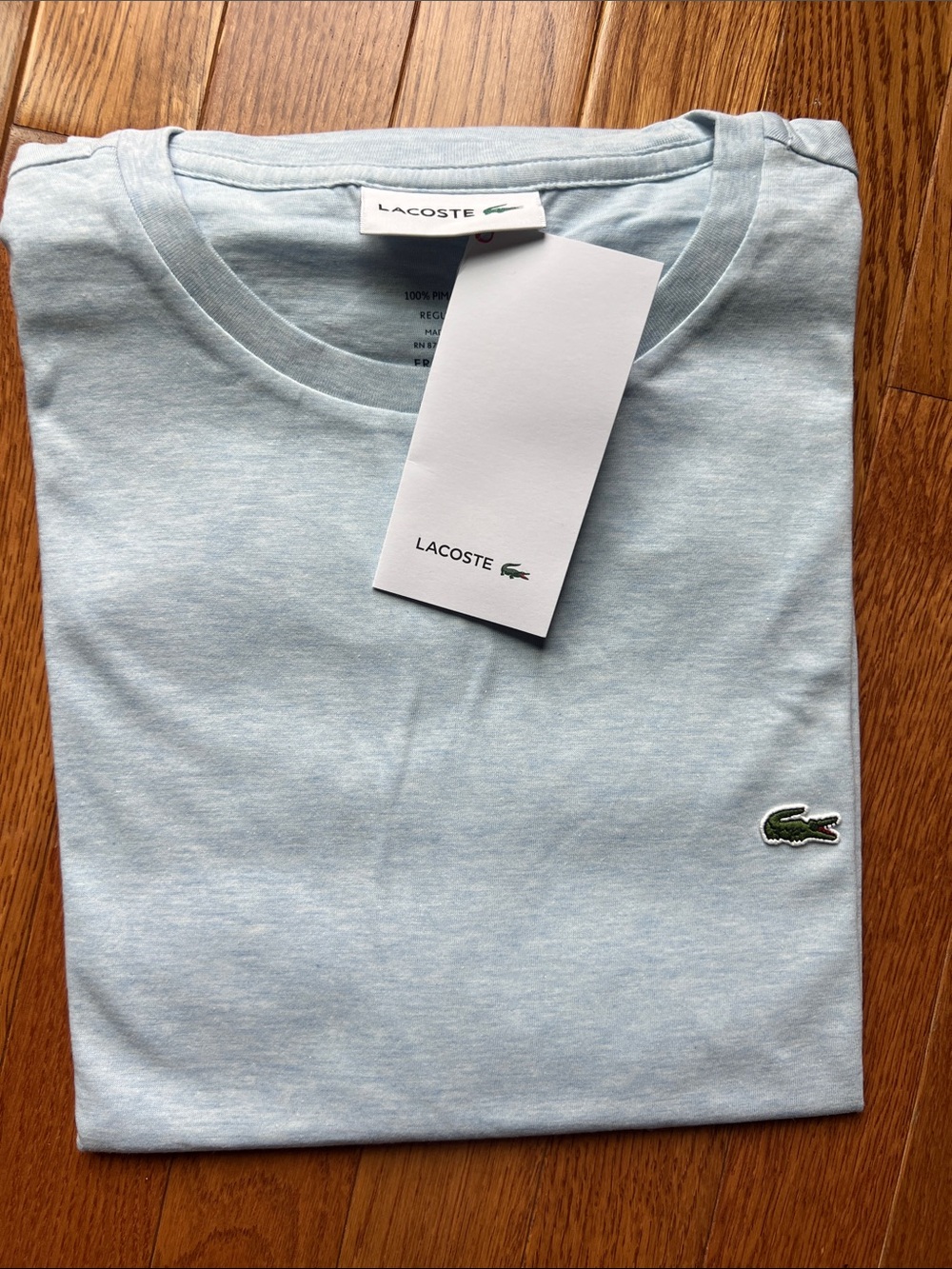 Lacoste Men’s Pale Blue Crewneck T-Shirt